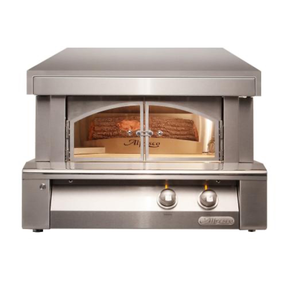 Alfresco Grills 30 Inch Countertop Propane Gas Outdoor Pizza Oven   Stainless Steel