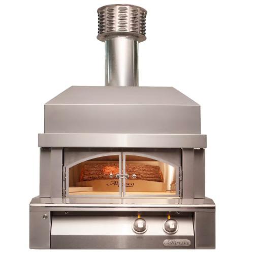 Alfresco Grills 30 Inch Built In Natural Gas Outdoor Pizza Oven   Stainless Steel