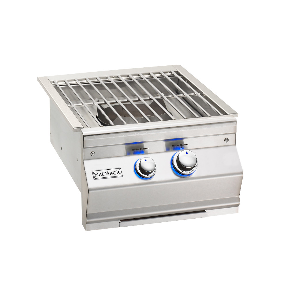 Fire Magic 31S1S1PA 24 Inch Deluxe Classic Countertop Gas Grill with 368  sq. in. Cooking Area, 42,000 Total BTU, Stainless Steel Burners and Warming  Rack: Liquid Propane