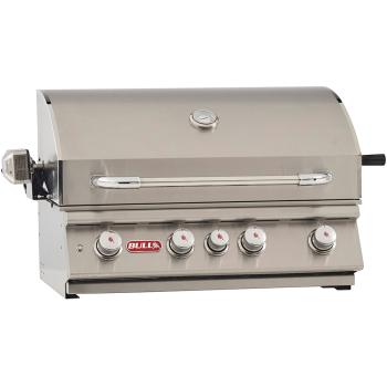 Bull BBQ Angus 30 Inch 4 Burner Built In Natural Gas Grill with Rear Infrared Burner 47629 Closed Angle Right350