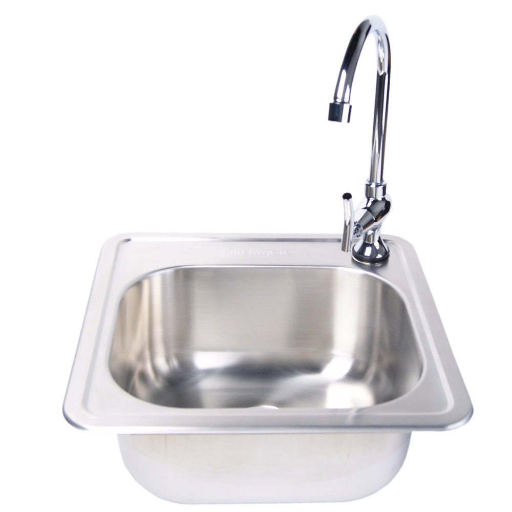 Fire Magic 15 Inch x 15 Inch Single Basin Stainless Steel Drop In Sink