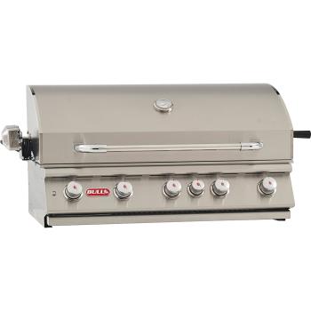 Bull BBQ Brahma 38 Inch 5 Burner Built In Natural Gas Grill with Rear Infrared Burner 57569 Right Angle350