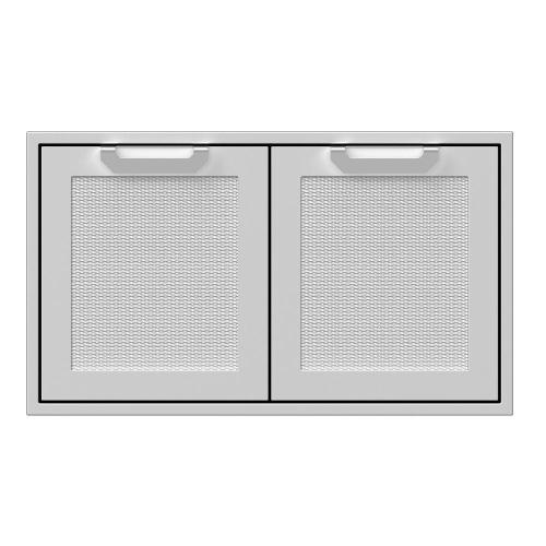 Hestan 36 Inch Stainless Steel Double Door Enclosed Storage Cabinet   Steeletto