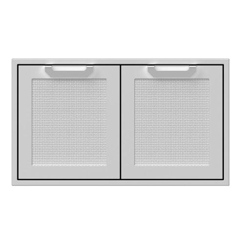 Hestan 36 Inch Stainless Steel Double Door Enclosed Storage Cabinet   Steeletto