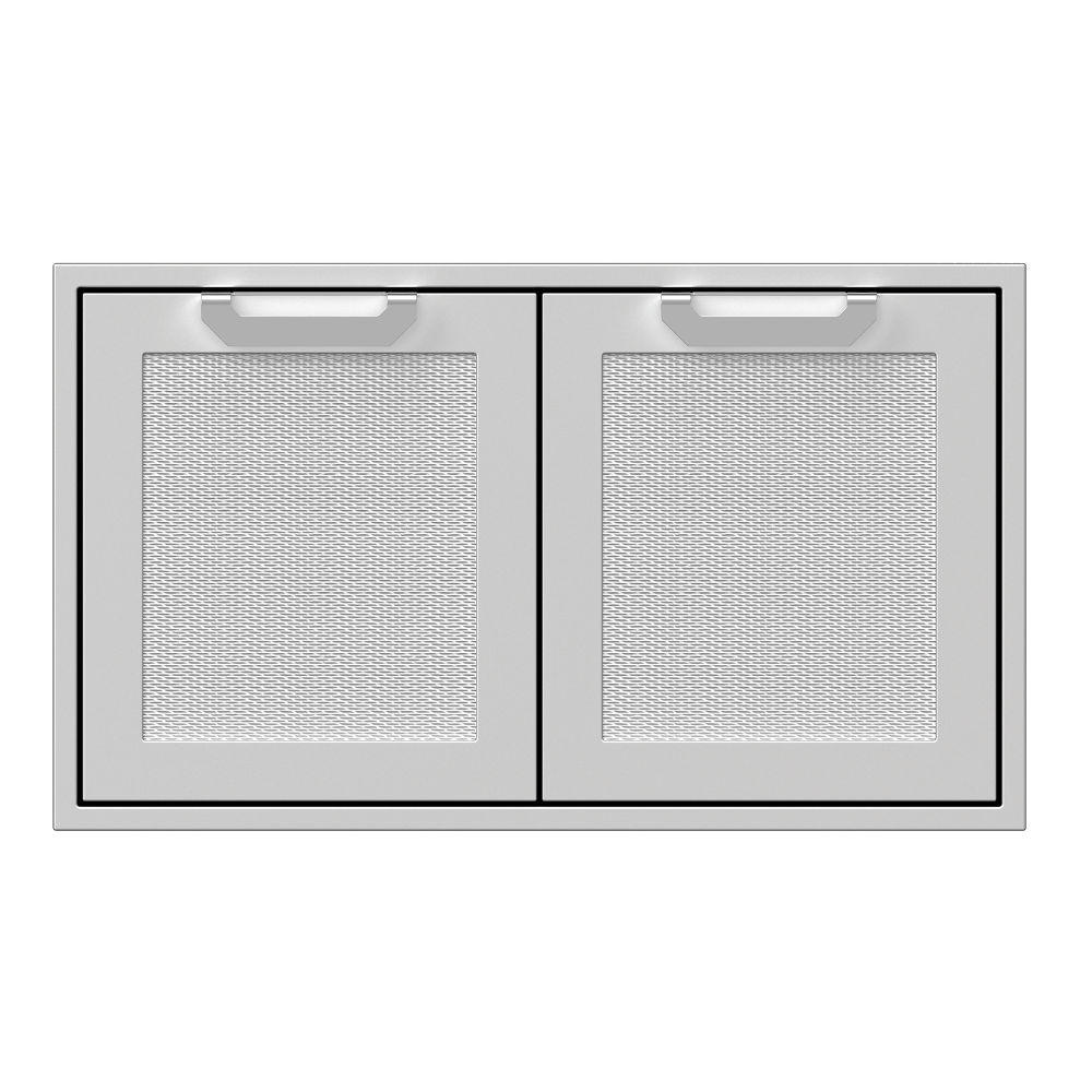 Hestan 36 Inch Stainless Steel Double Door Enclosed Storage Cabinet   Steeletto