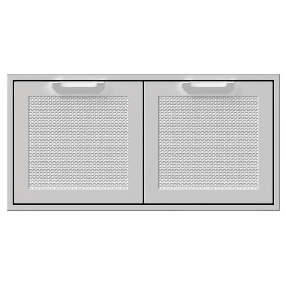 Hestan 42 Inch Stainless Steel Double Door Enclosed Storage Cabinet   Steeletto