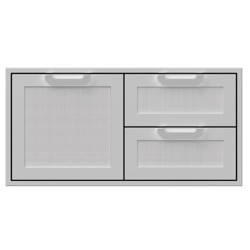 Hestan 42 Inch Stainless Steel Right Hinged Access Door  and  Double Drawer Combo   Steeletto