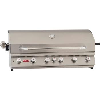 Bull BBQ Diablo 46 Inch 6 Burner Built In Natural Gas Grill with Rear Infrared Burner 62649 Left Angle350