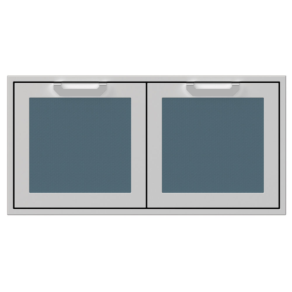 Hestan 42 Inch Stainless Steel Double Access Door   Pacific Fog