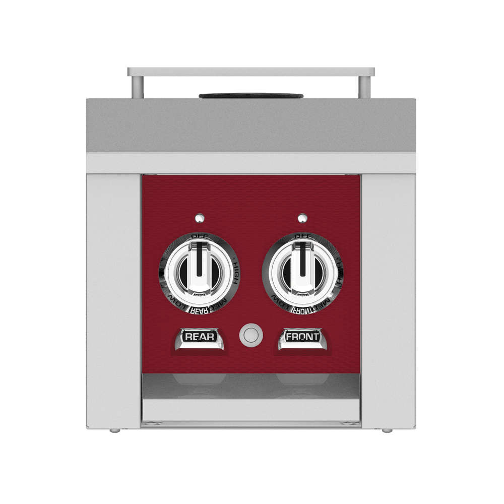 Hestan 30000 BTU Built In Propane Gas Double Side Burner with Stainless Steel Lid   Tin Roof