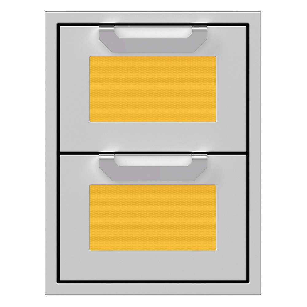Hestan 16 Inch Stainless Steel Double Storage Drawer   Sol
