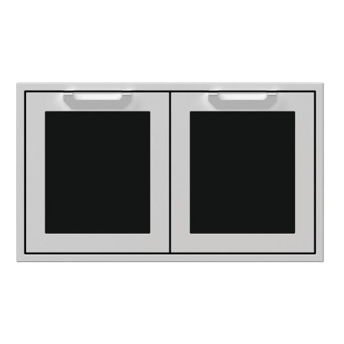 Hestan 36 Inch Stainless Steel Double Door Enclosed Storage Cabinet   Stealth