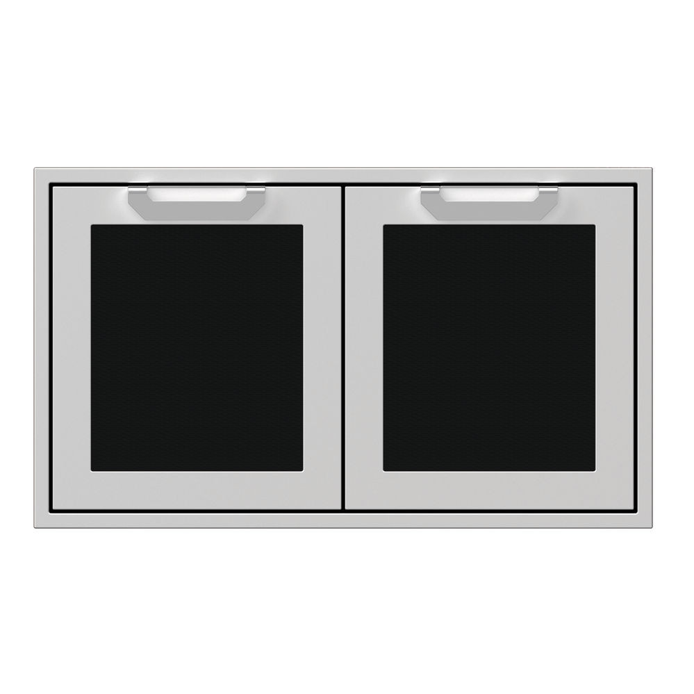 Hestan 36 Inch Stainless Steel Double Door Enclosed Storage Cabinet   Stealth