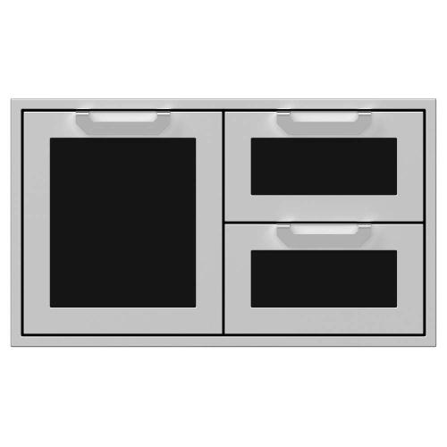 Hestan 36 Inch Stainless Steel Right Hinged Access Door  and  Double Drawer Combo   Stealth