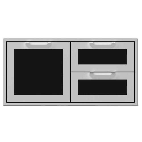 Hestan 42 Inch Stainless Steel Right Hinged Access Door  and  Double Drawer Combo   Stealth