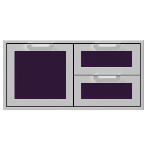 Hestan 42 Inch Stainless Steel Right Hinged Access Door  and  Double Drawer Combo   Lush