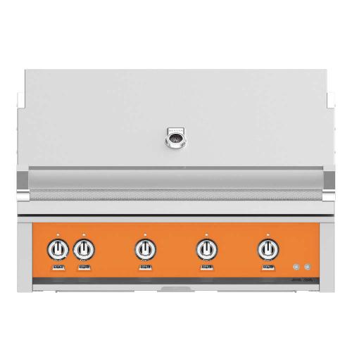 Hestan 42 Inch 4 Burner Built In Natural Gas Grill with Infrared Sear Burner and Rotisserie Burner   Citra