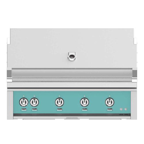 Hestan 42 Inch 4 Burner Built In Natural Gas Grill with Infrared Sear Burner and Rotisserie Burner   Bora Bora