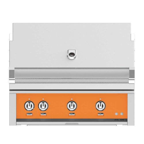 Hestan 36 Inch 3 Burner Built In Natural Gas Grill with All Infrared Sear Burners and Rotisserie Burner   Citra