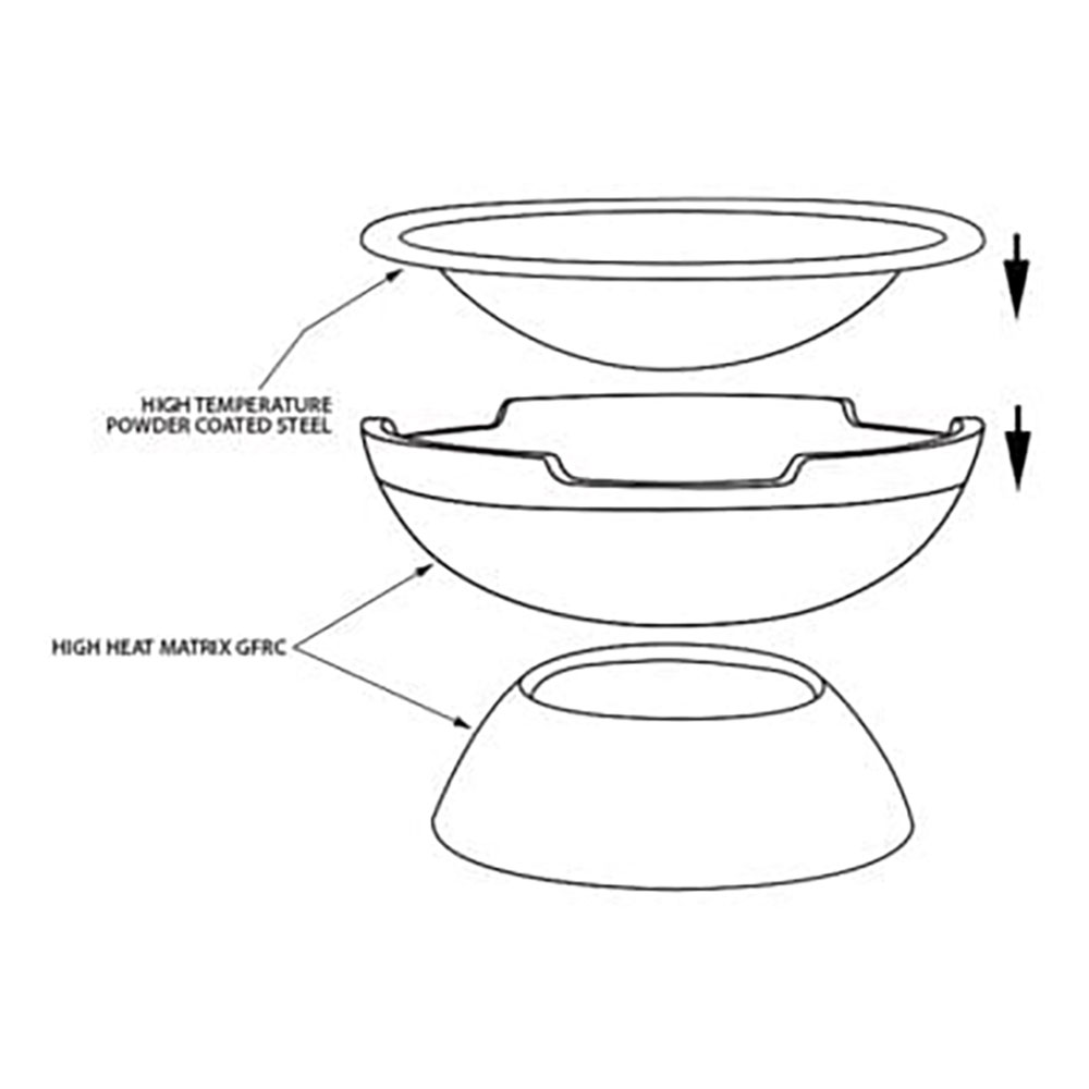 Prism Hardscapes Falo 21 Inch Wood Burning Round Fire Bowl   Pebble Beach
