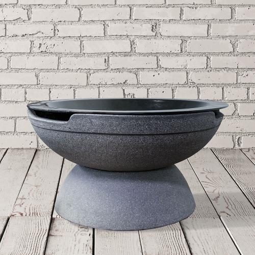 Prism Hardscapes Falo 21 Inch Wood Burning Round Fire Bowl   Pebble Beach