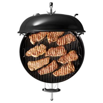 Weber Grills Master Touch 22 Inch Charcoal Grill Black 14501001 Open Food Down View350