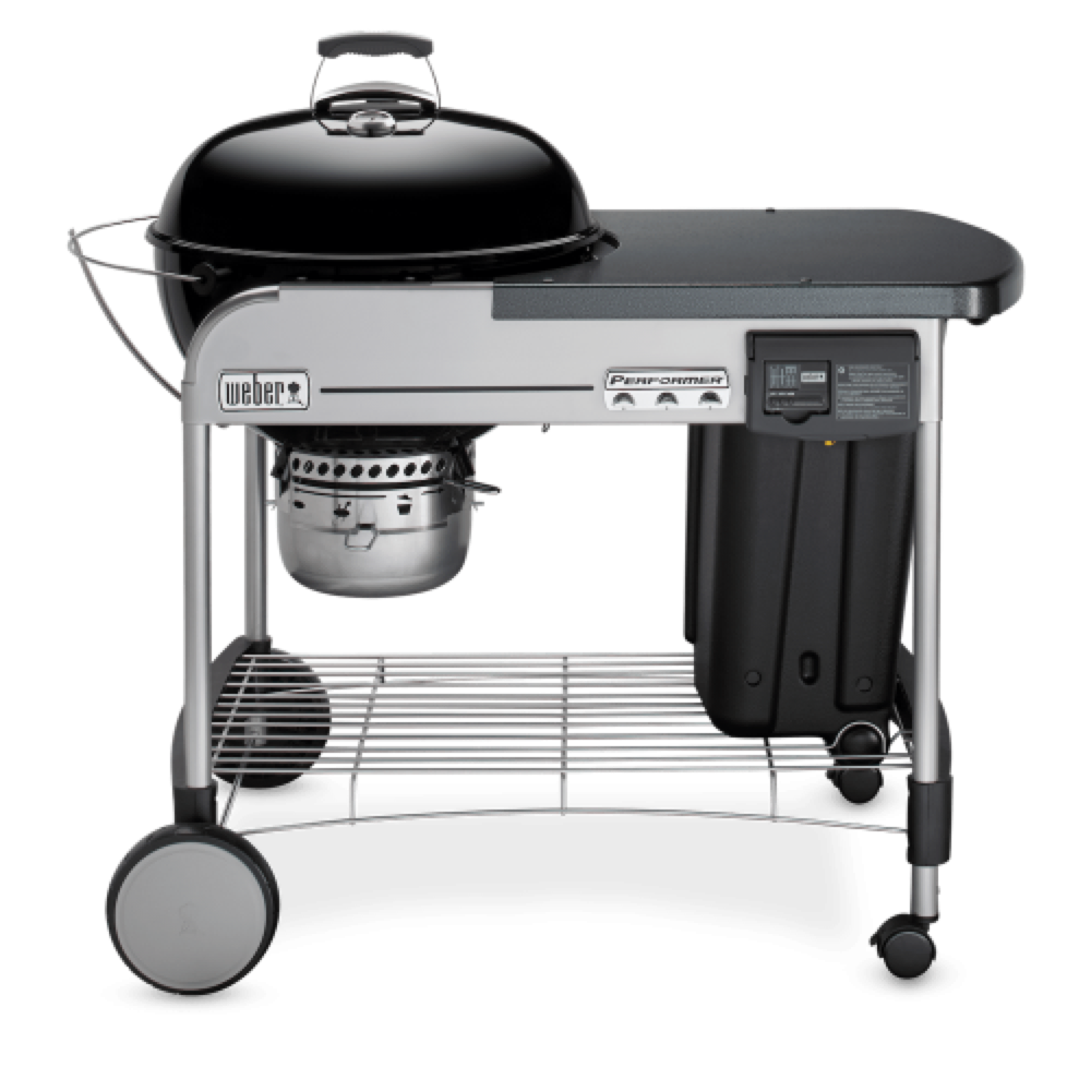 Weber Grills Performer Deluxe 22 Inch Freestanding Charcoal Grill with Touch N Go Ignition   Black