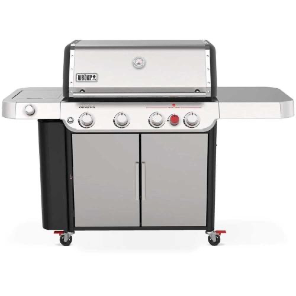 Weber Grills Genesis S 435 Propane Gas Grill with Sear Burner  and  Side Burner   Stainless Steel