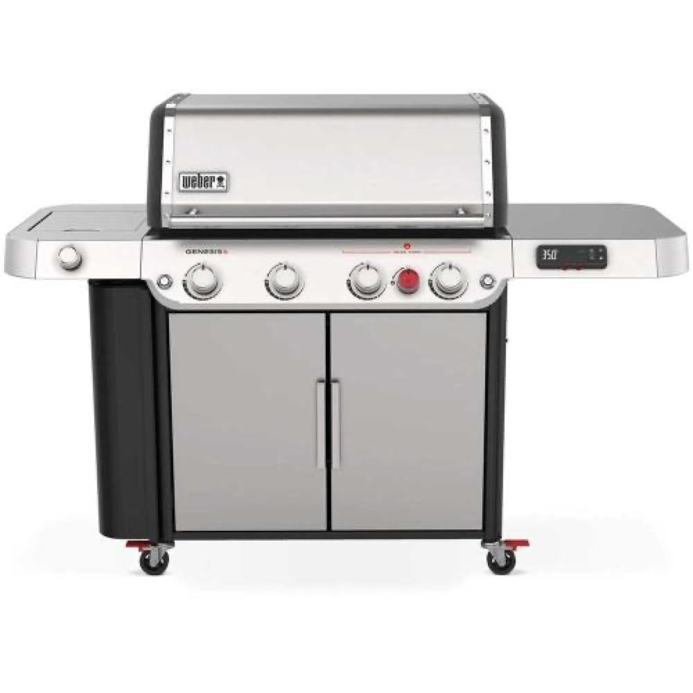 Weber Grills Genesis SPX 435 Propane Gas Smart Grill with Sear Burner  and  Side Burner   Stainless Steel