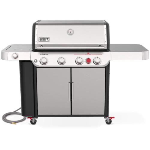 Weber Grills Genesis S 435 Natural Gas Grill with Sear Burner  and  Side Burner   Stainless Steel