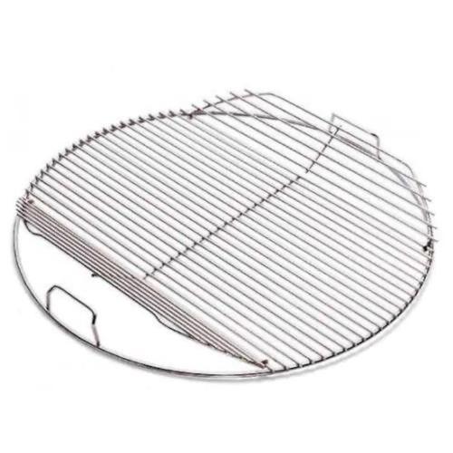 2 Inch Stainless Steel Cooking Grate with Hinged Opening   Fits 22 Inch Kettle Charcoal Grills