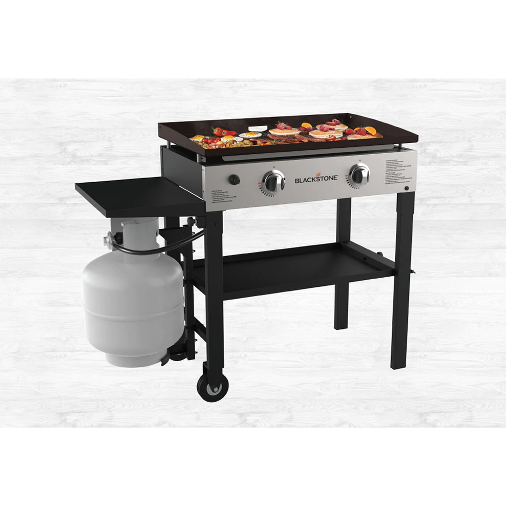 Blackstone 28 Inch Propane Griddle Cooking Station With Stainless Steel Front Plate