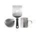 Blackstone Griddle 3 Piece Press  and  Sear Burger Kit with Burger Press Spatula  and  Spice Dredge