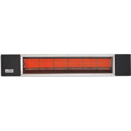 Sunpak TSR 48 Inch 34000 BTU Propane Gas Two Stage Infrared Patio Heater with Remote   Powder Coated Black