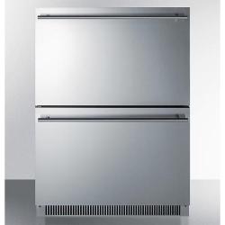 Summit 24 Inch 4 8 Cu Ft ADA Compliant Stainless Steel Outdoor Double Drawer Compact Refrigerator ADRD24250