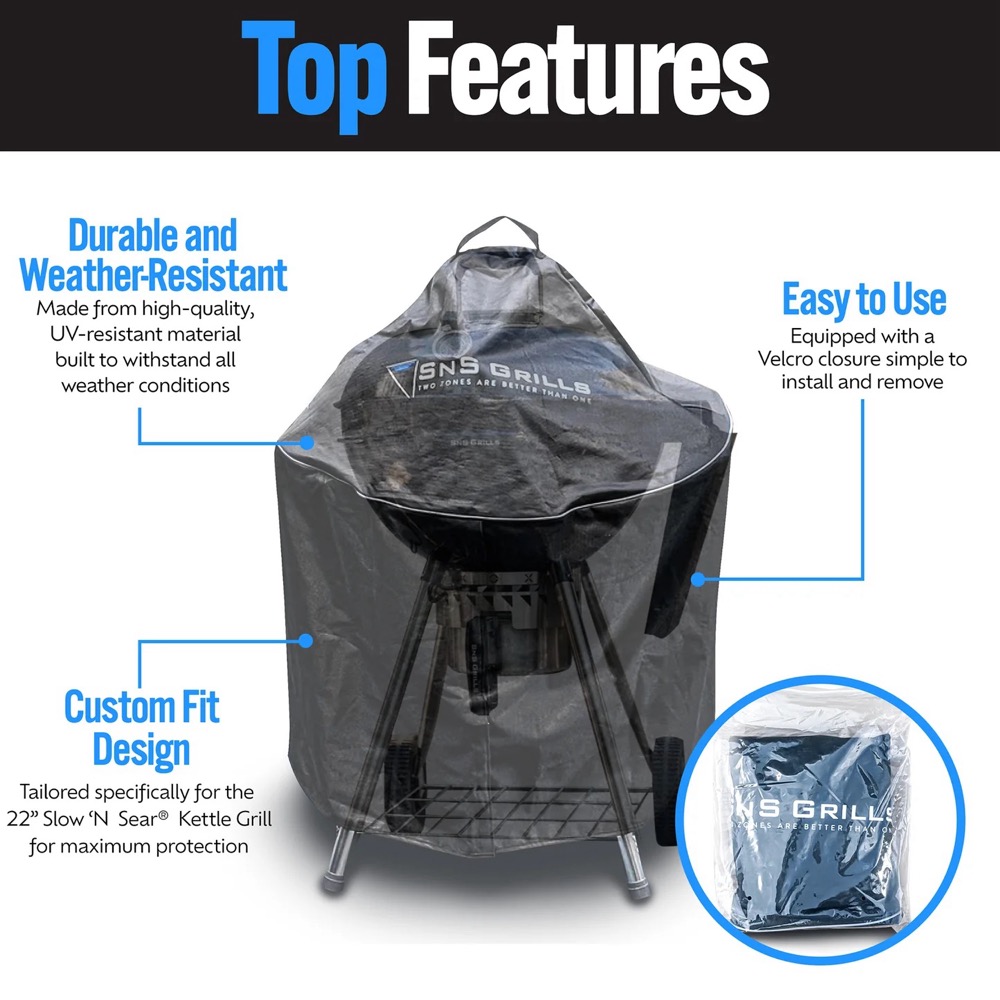 SNS Grills Slow N Sear Kettle Grill Cover