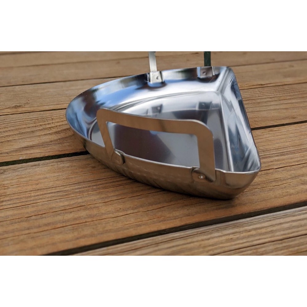SNS Grills Mini Drip N Roast Pan Stainless   Fits Weber 18 Inch Kettle Grills