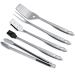 SNS Grills 7 Piece Stainless Steel Grilling Tool Set with Rubber Grips