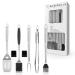 SNS Grills 7 Piece Stainless Steel Grilling Tool Set with Rubber Grips
