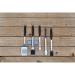 SNS Grills 7 Piece Stainless Steel Grilling Tool Set with Rubber Grips