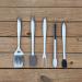 SNS Grills 7 Piece Stainless Steel Grilling Tool Set with Rubber Grips