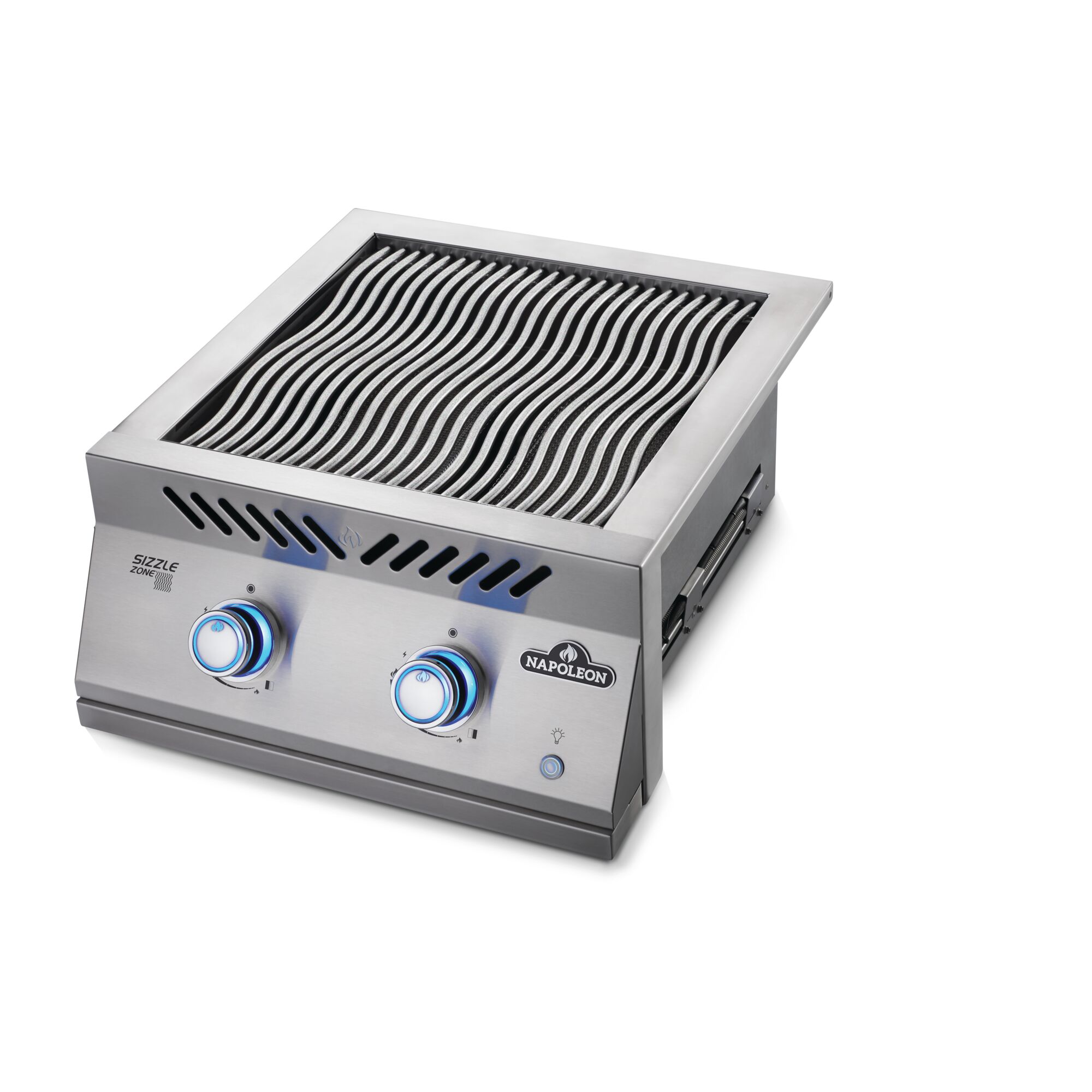 Napoleon Built in 700 Series 30000 BTU 18 Inch Propane Gas Infrared Double Side Burner with Stainless Steel Cover