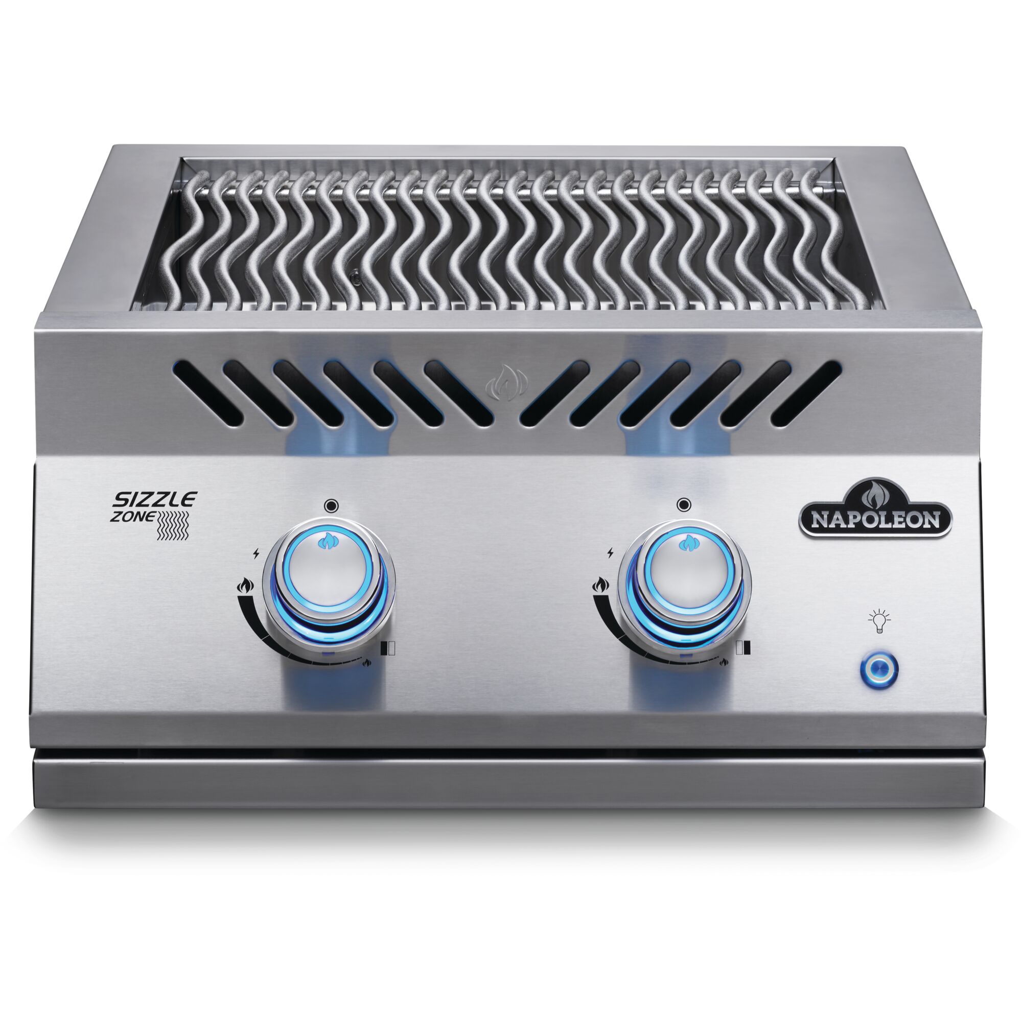 Napoleon Built in 700 Series 30000 BTU 18 Inch Propane Gas Infrared Double Side Burner with Stainless Steel Cover