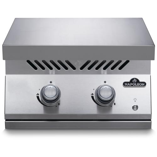 Napoleon Built in 700 Series 30000 BTU 18 Inch Natural Gas Double Side Burner with Stainless Steel Cover