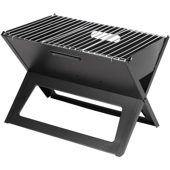 Fire Sense 18 Inch Folding Notebook Portable Charcoal Grill Powder Coated350