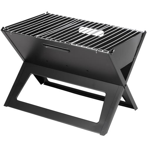Fire Sense 18 Inch Folding Notebook Portable Charcoal Grill   Powder Coated