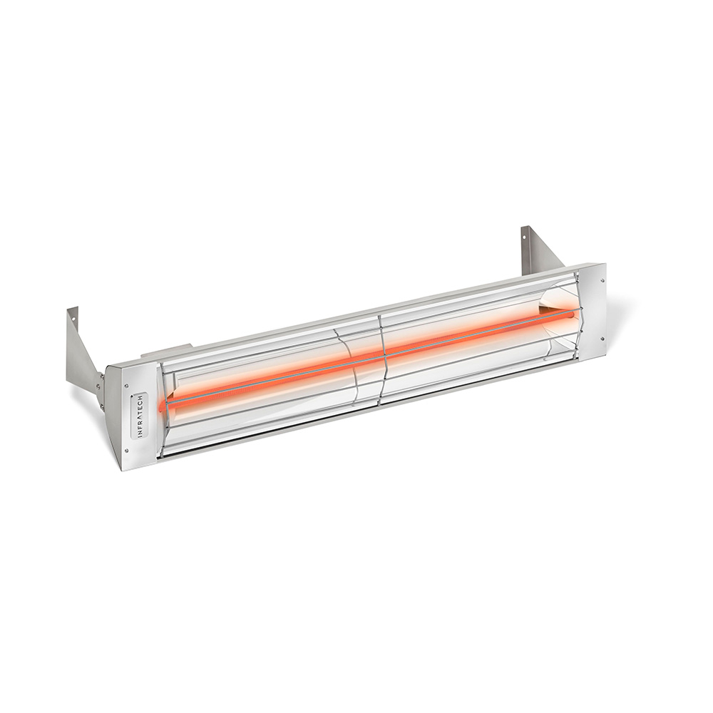 Infratech W Series 39 Inch 2000W Single Element Electric Infrated Patio Heater   208V   Almond