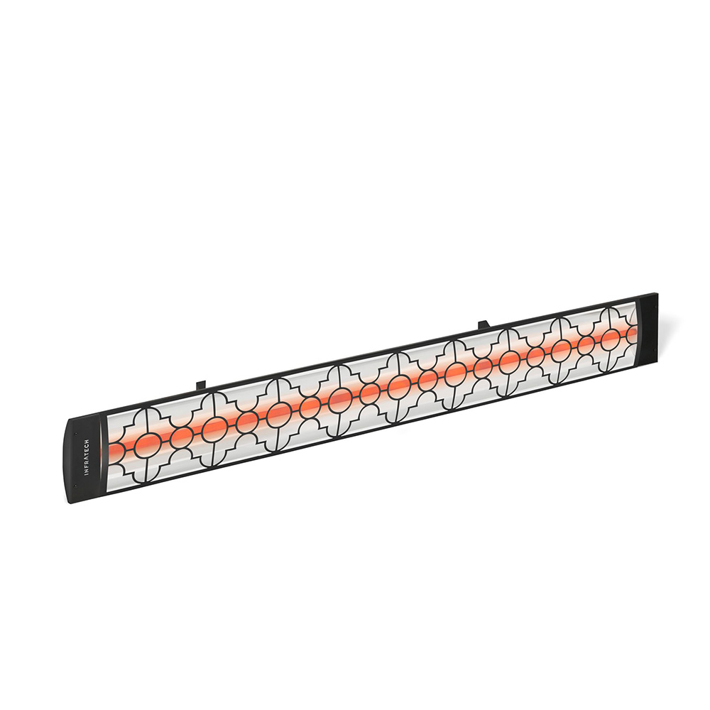 Infratech Mediterranean Motif Collection 39 Inch 2500W Single Element Electric Infrated Patio Heater   277V   Black