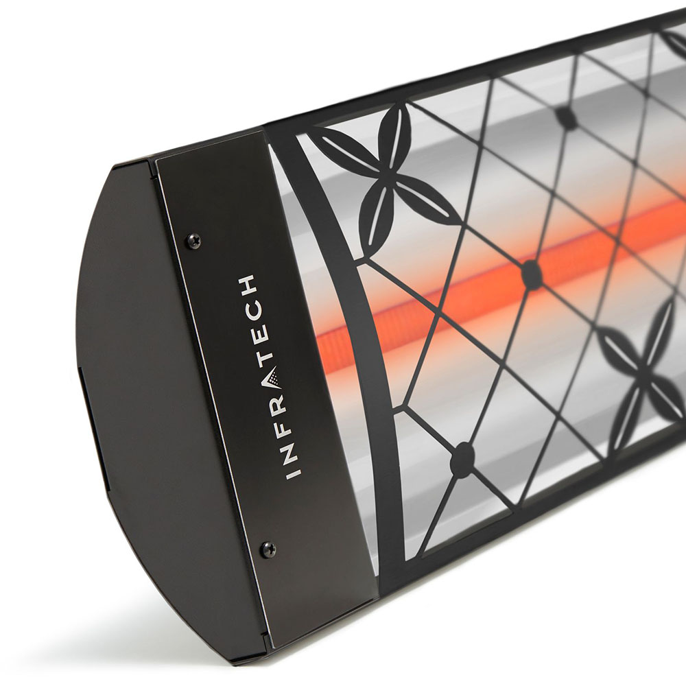Infratech Traditional Motif Collection 48 Inch 2600W Single Element Electric Infrated Patio Heater   480V   Black