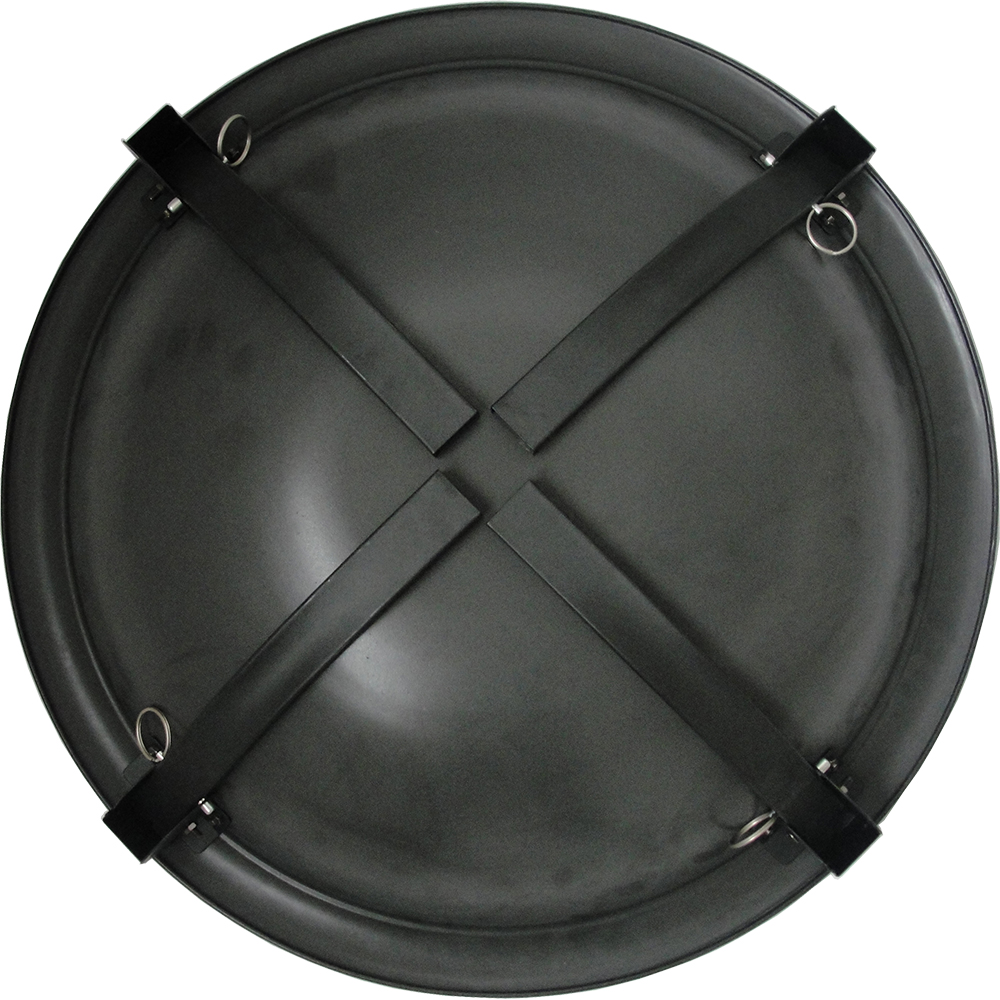 Fire Sense 22 Inch Folding Wood Burning Round Fire Pit   Black